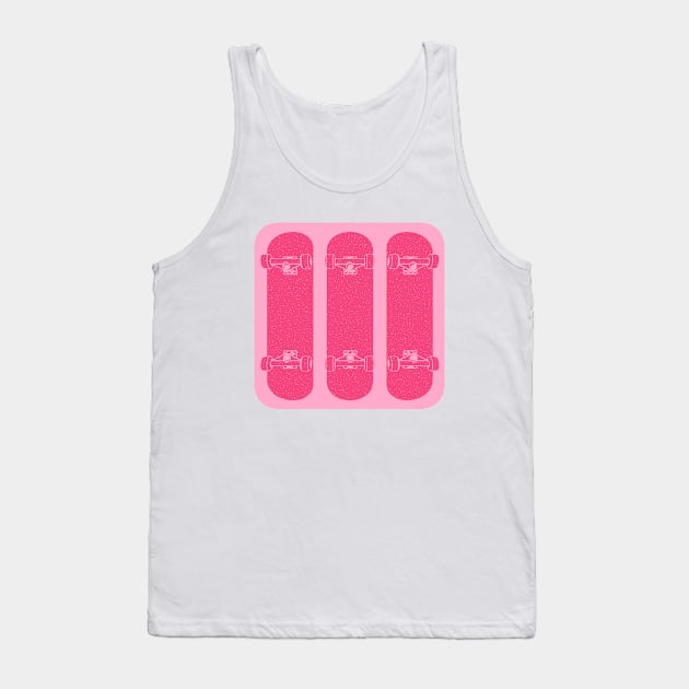 Girls Skate Pink Tank Top by AKdesign